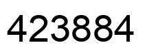 Number 423884 black image