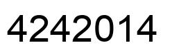 Number 4242014 black image
