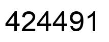 Number 424491 black image