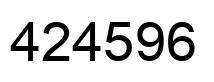 Number 424596 black image