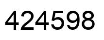 Number 424598 black image