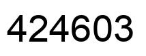 Number 424603 black image
