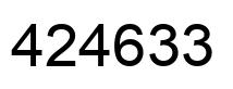 Number 424633 black image