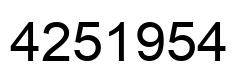 Number 4251954 black image
