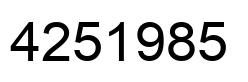 Number 4251985 black image