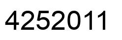 Number 4252011 black image