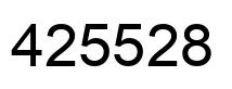 Number 425528 black image