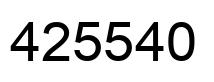 Número 425540 imagen negro