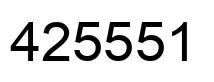 Número 425551 imagen negro
