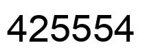 Number 425554 black image