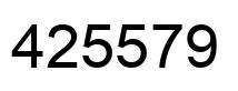 Number 425579 black image