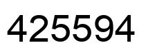 Number 425594 black image