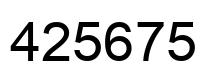 Número 425675 imagen negro
