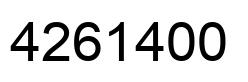 Número 4261400 imagen negro