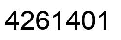 Número 4261401 imagen negro