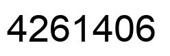 Número 4261406 imagen negro