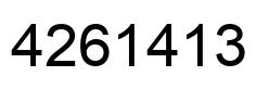 Número 4261413 imagen negro