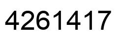 Número 4261417 imagen negro