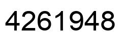 Number 4261948 black image