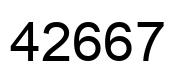 Number 42667 black image
