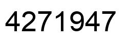 Number 4271947 black image