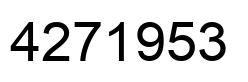 Number 4271953 black image