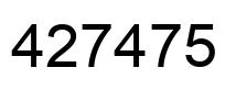 Number 427475 black image