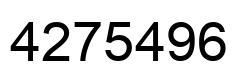 Number 4275496 black image