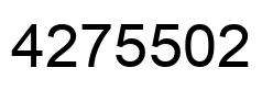 Number 4275502 black image