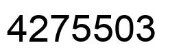 Number 4275503 black image