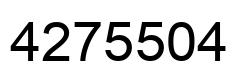 Number 4275504 black image