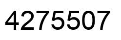 Number 4275507 black image