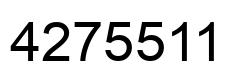 Number 4275511 black image