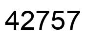 Number 42757 black image