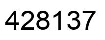 Number 428137 black image