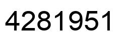 Number 4281951 black image