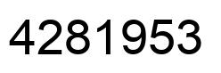 Number 4281953 black image