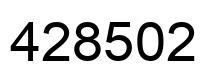 Number 428502 black image