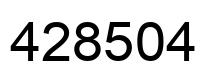 Number 428504 black image