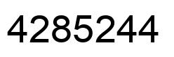 Number 4285244 black image