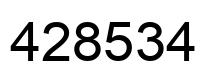 Number 428534 black image