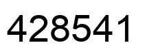Number 428541 black image
