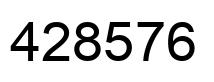 Number 428576 black image