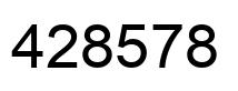 Number 428578 black image