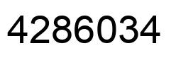Number 4286034 black image