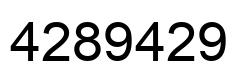 Number 4289429 black image