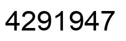 Number 4291947 black image