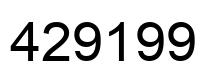 Number 429199 black image