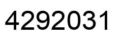 Number 4292031 black image