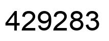 Number 429283 black image